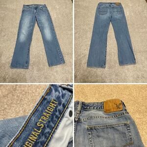 American Eagle mens original straight jeans sz 30x30 blue jeans medium wash Y2K